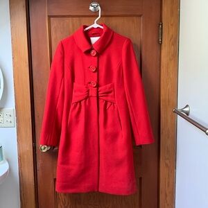 Kate Spade dress coat w bow detail - size 4